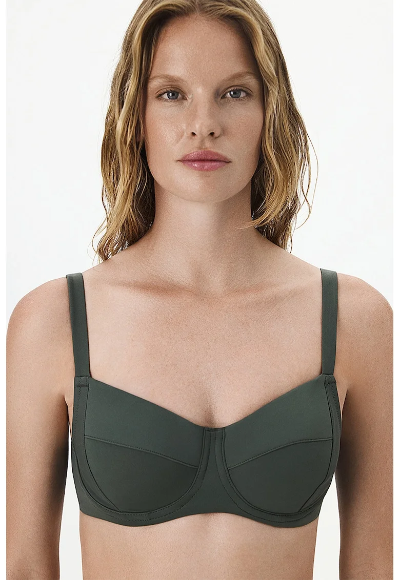 Sutien de baie cu sustinere metalica, Verde inchis