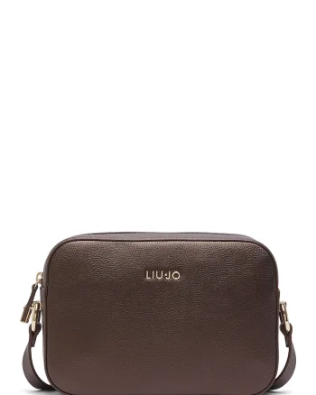 Geanta crossbody de piele ecologica, Maro inchis