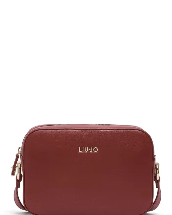 Geanta crossbody de piele ecologica, Rosu inchis