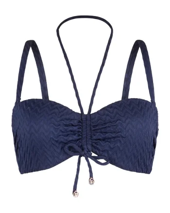 Sutien de baie cu bretele detasabile, Bleumarin