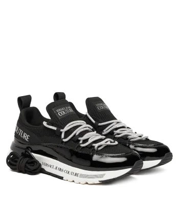 Pantofi sport slip-on cu imprimeu logo, Negru