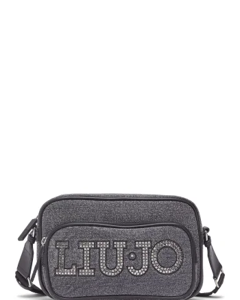 Geanta crossbody cu logo, Gri