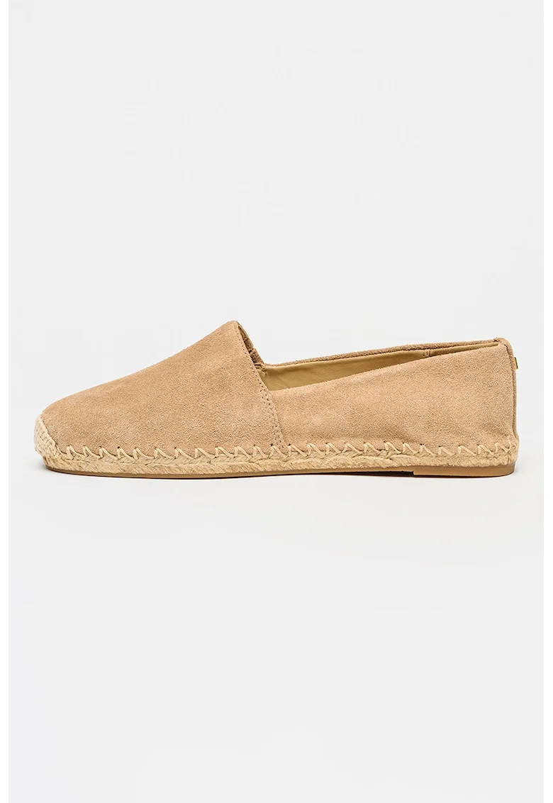 Espadrile slip-on din piele intoarsa Kenzie, Maro deschis