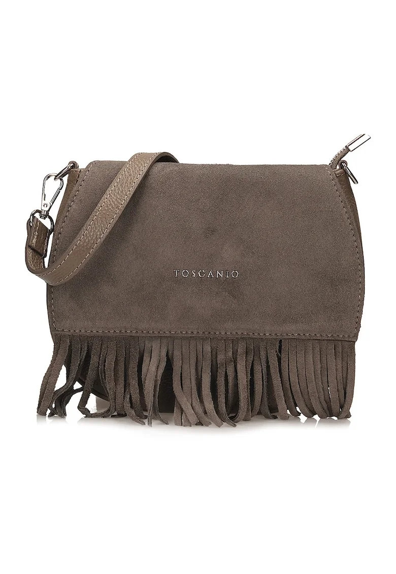 Geanta crossbody cu logo, Maro deschis