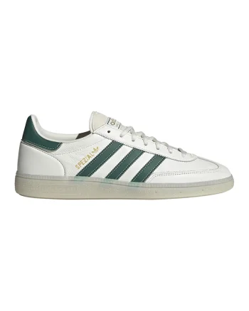Pantofi sport Handball Spezial low-cut de piele, Alb/Verde