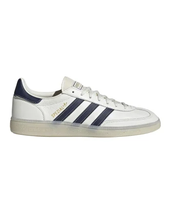Pantofi sport Handball Spezial low-cut de piele, Alb murdar/Bleumarin