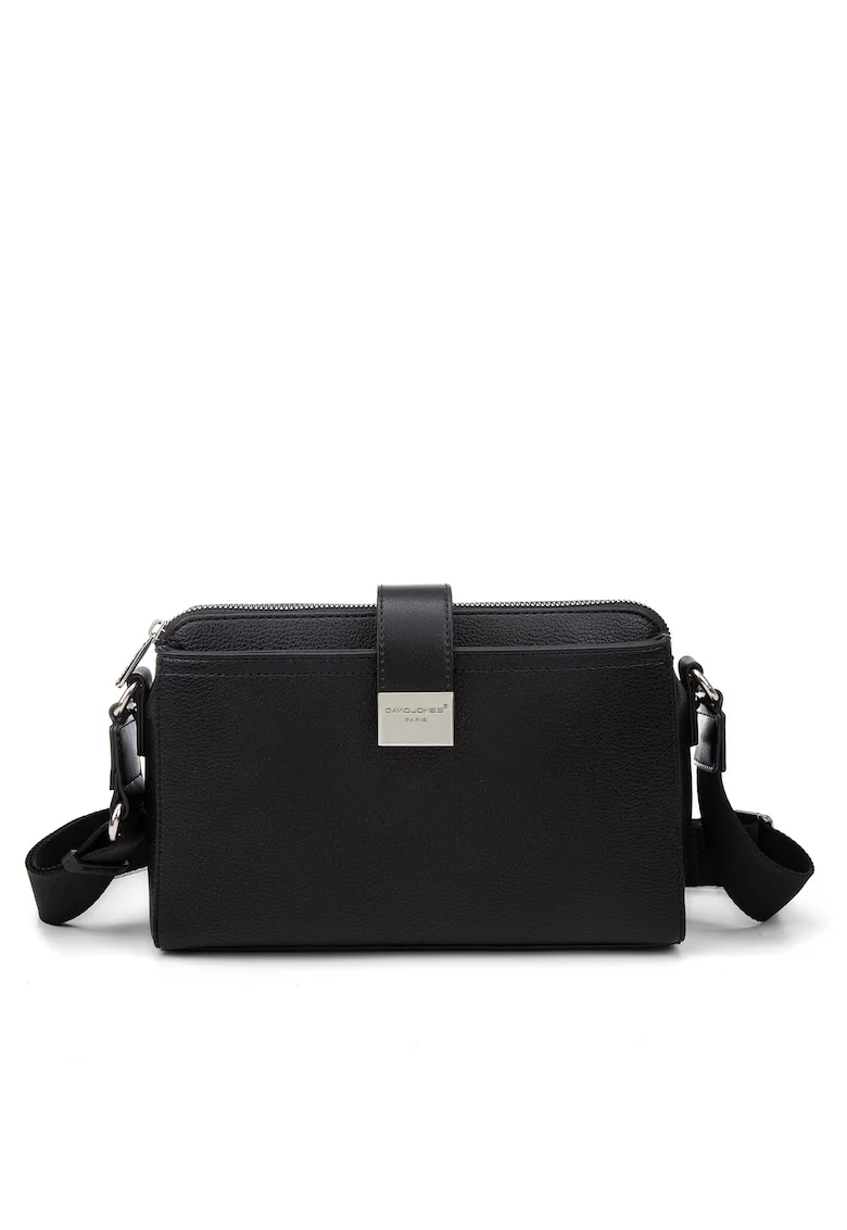 Geanta crossbody de piele ecologica Lunara Nova, Negru