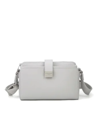 Geanta crossbody de piele ecologica Lunara Nova, Alb