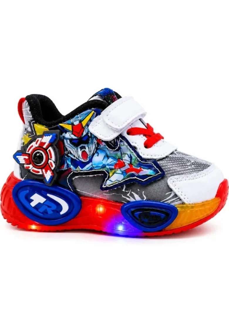 Pantofi sport cu lumini LED, Model Robo, Multicolor, Marimea