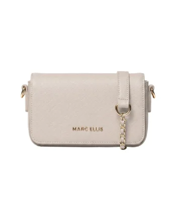 Geanta crossbody din piele ecologica, Ecru