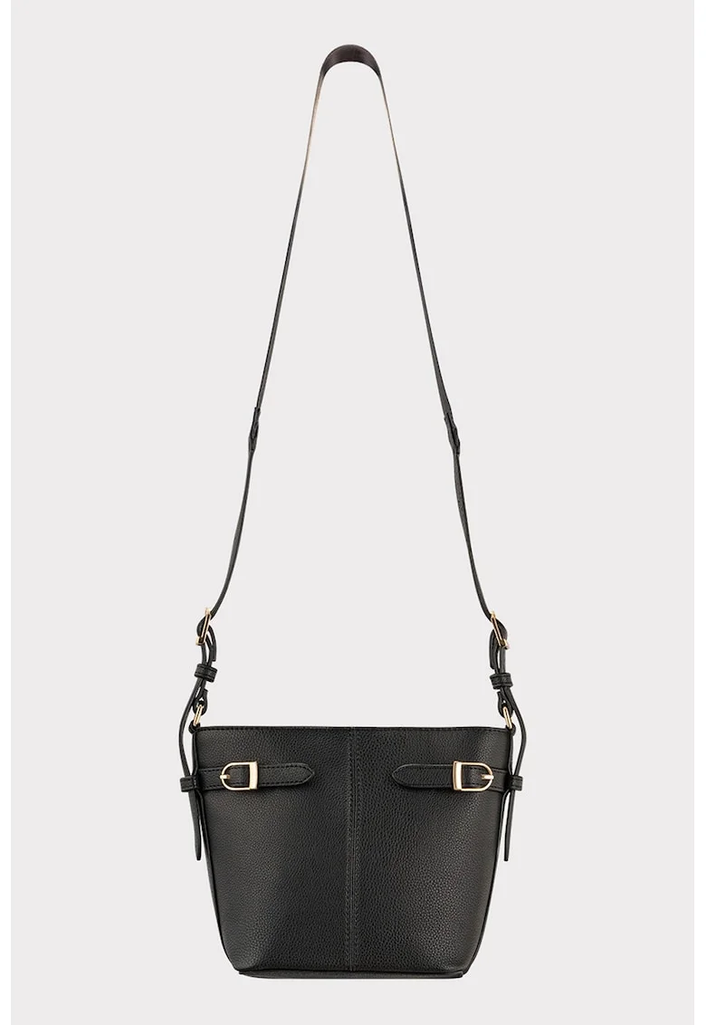 Geanta crossbody de piele ecologica, Negru