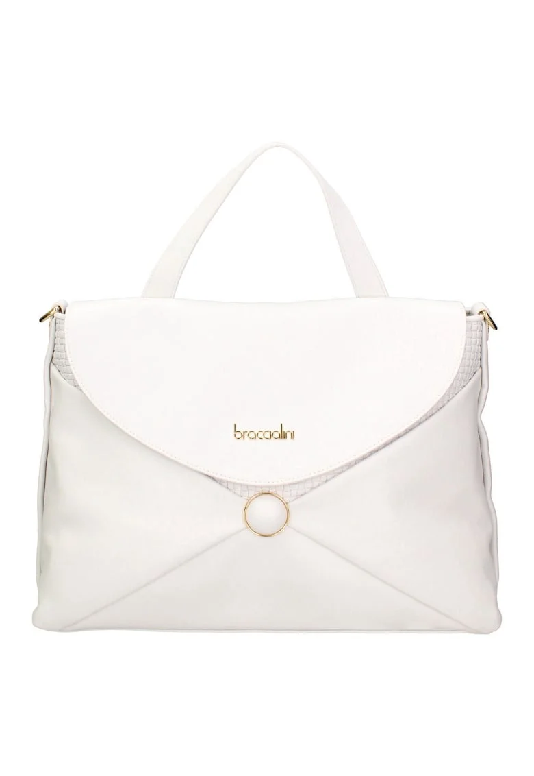 Geanta crossbody din piele 207973, Alb