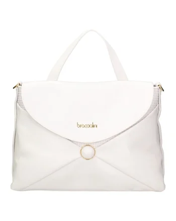 Geanta crossbody din piele 207973, Alb