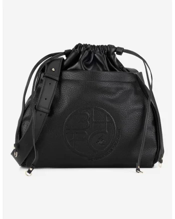 Geanta crossbody din piele ecologica cu snur de ajustare, Negru