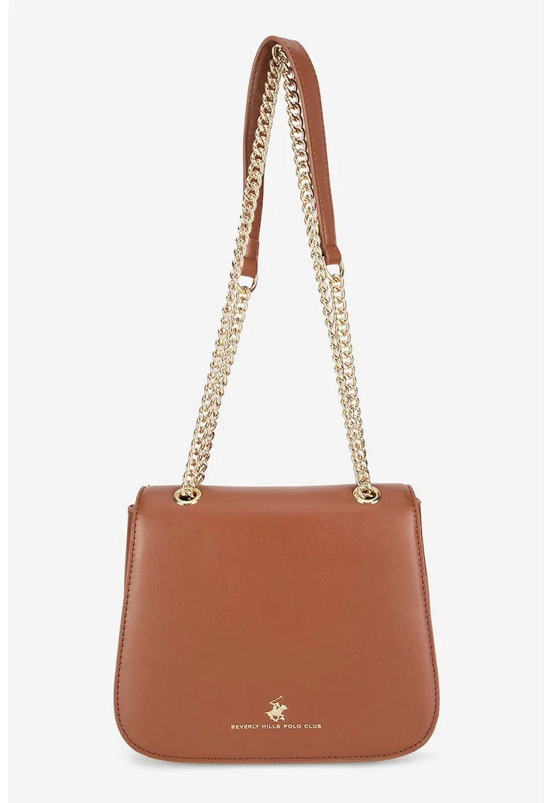 Geanta crossbody din piele ecologica, Caramel