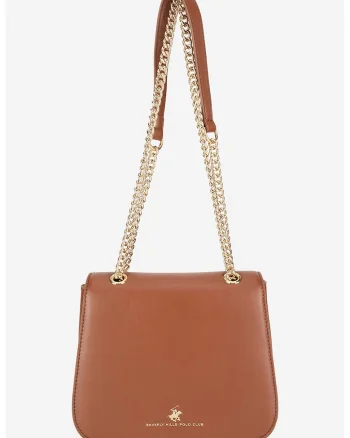 Geanta crossbody din piele ecologica, Caramel