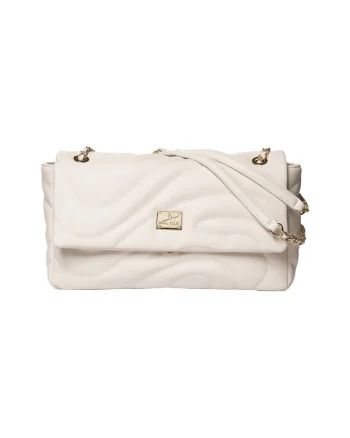 Geanta crossbody din piele ecologica Deep, Ecru