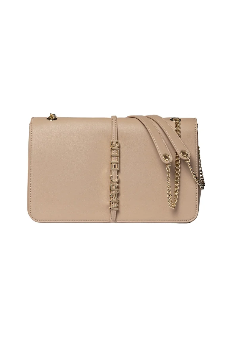 Geanta crossbody din piele ecologica cu logo Deep, Maro camel