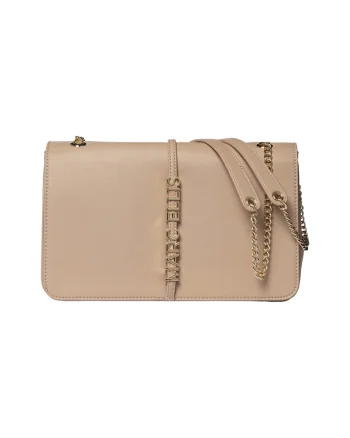Geanta crossbody din piele ecologica cu logo Deep, Maro camel