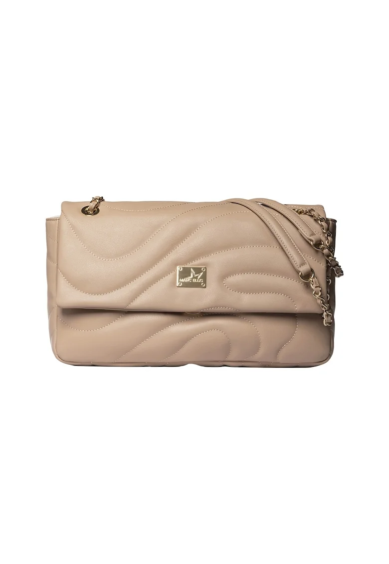 Geanta crossbody din piele ecologica Deep, Maro camel