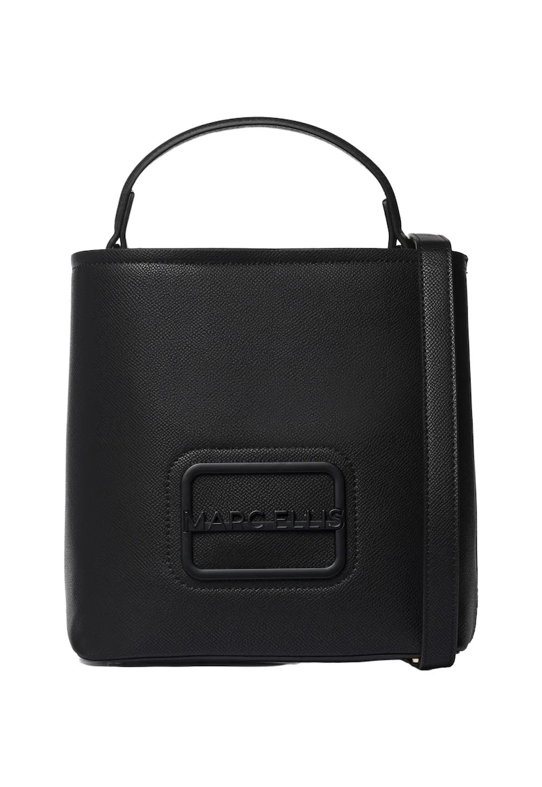Geanta bucket din piele ecologica Elsie, Negru