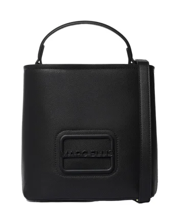Geanta bucket din piele ecologica Elsie, Negru