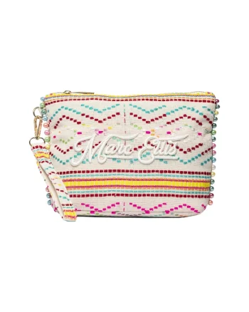 Geanta-etui din material textil cu logo brodat, Multicolor