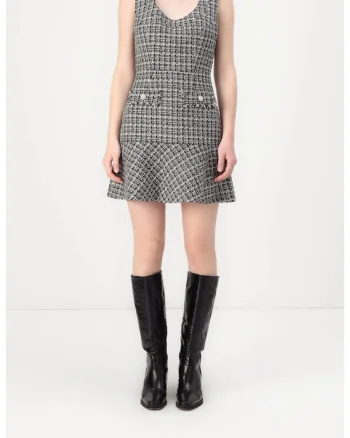 Rochie dama scurta din tuid  W5RK10 XS INTL Gri