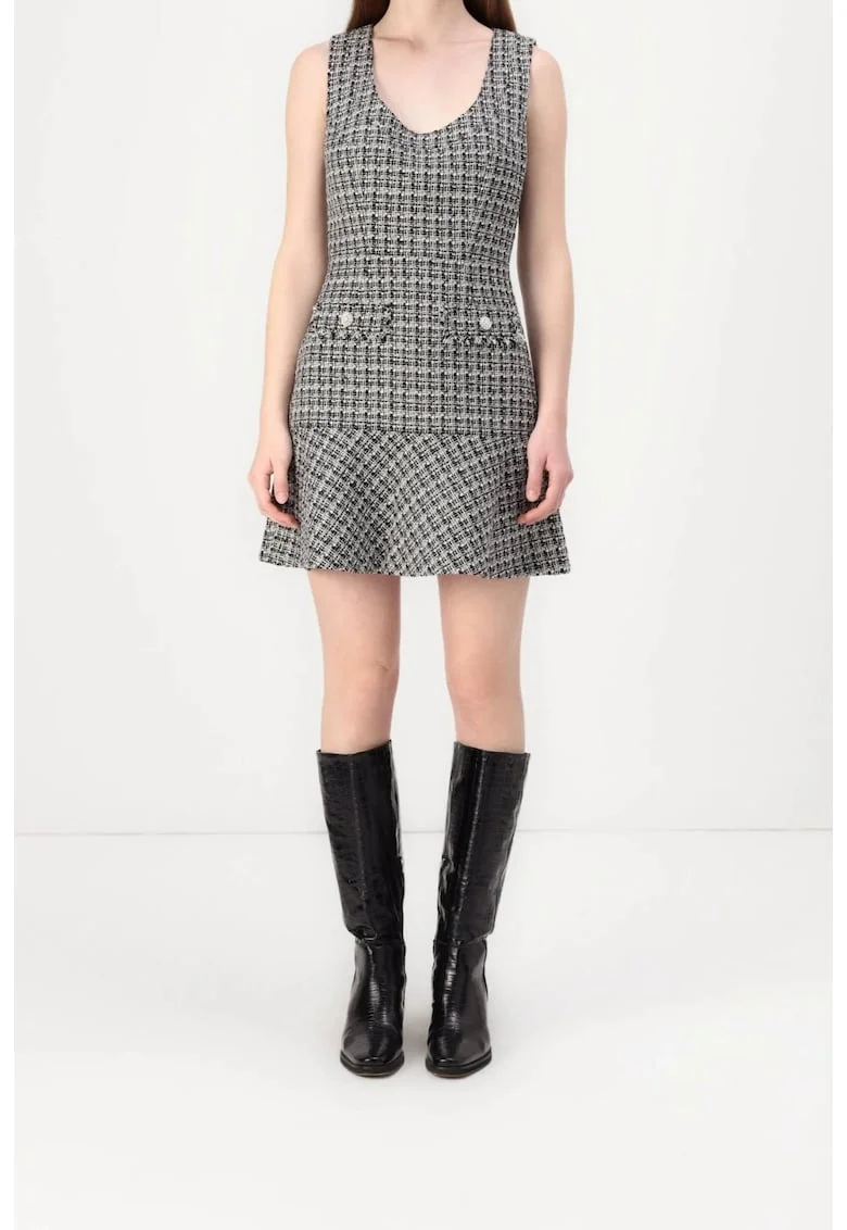 Rochie dama scurta din tuid  W5RK10 M INTL Gri