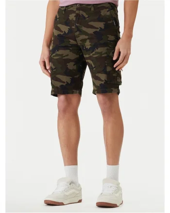 Pantaloni scurti Barbati,  bumbac, kaki, fermoar
