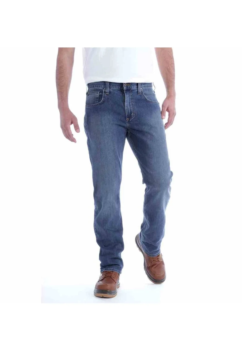 Blugi barbati model Rugged Flex Relaxed Coldwater II,  Bumbac/Poliester/Spandex, Albastru, Albastru