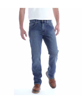 Blugi barbati model Rugged Flex Relaxed Coldwater II,  Bumbac/Poliester/Spandex, Albastru, Albastru