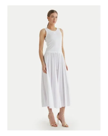 Rochie pentru femei, 96% bumbac, 4% elastan, EU, Alb
