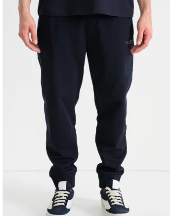 Pantaloni uni de trening din bumbac cu snur