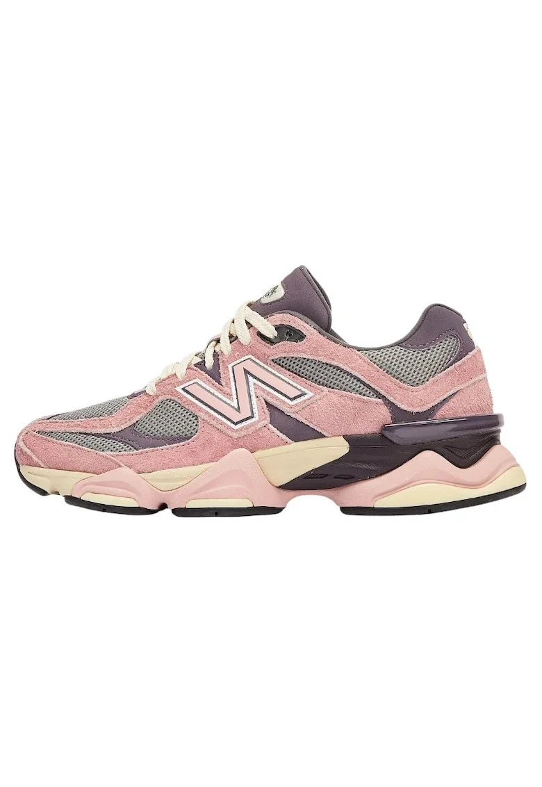 Pantofi sport unisex cu logo si detalii din piele intoarsa 9060