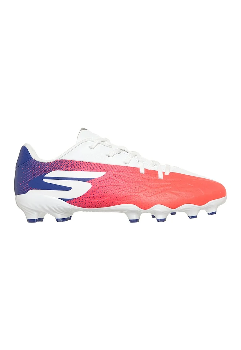 Pantofi Razor 2 Youth MG cu crampoane pentru fotbal, Coral/Alb optic/Bleumarin