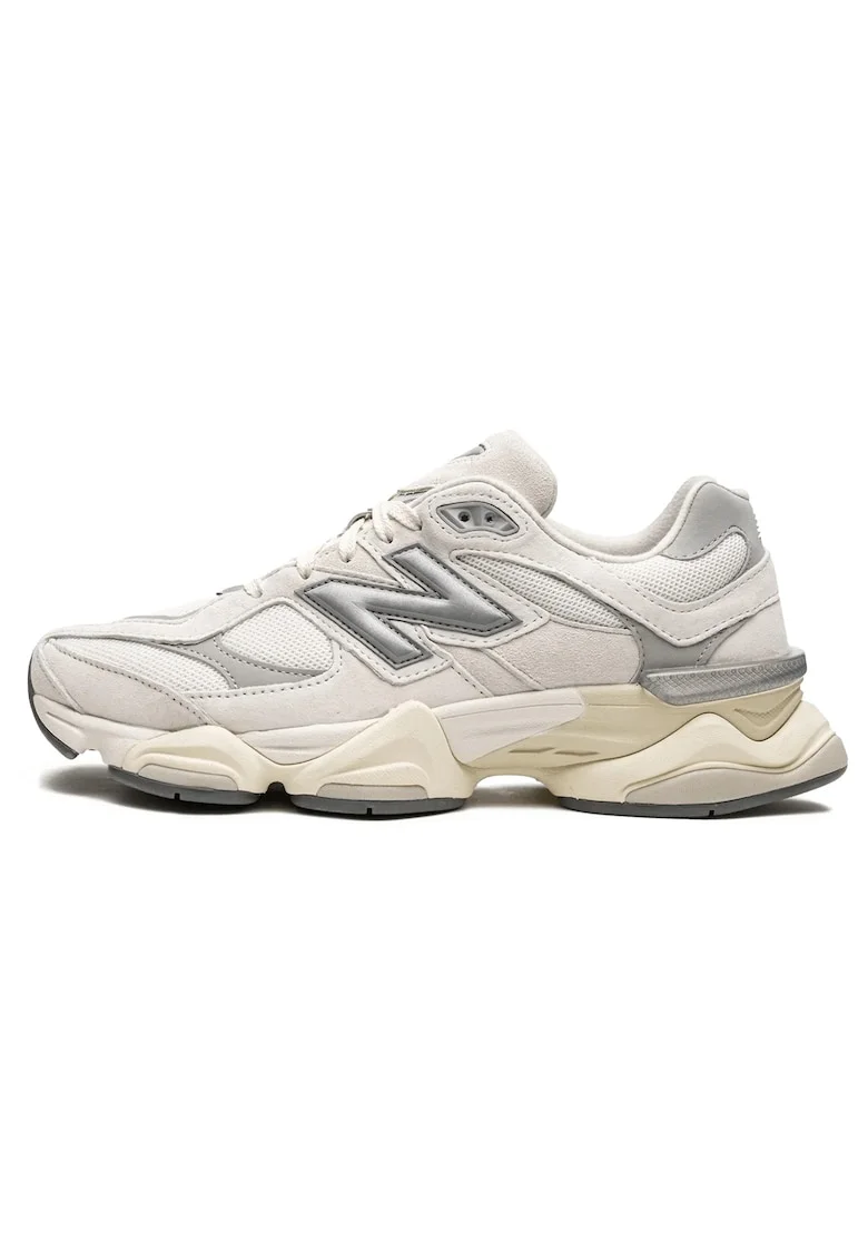 Pantofi sport unisex cu insertii din piele intoarsa 9060, Bej