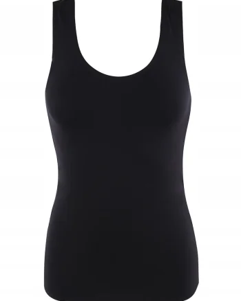 Maiou dama fara cusaturi,  Naked Skin, Nylon/Elastan, Marime unviersala, Negru