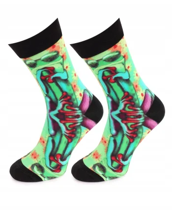 Sosete barbati,  Model broasca, Bumbac/Poliamida/Elastan, Multicolor,