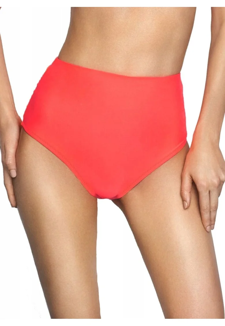 Slip inot cu talie inalta  Bahamas 2, Poliamida/Elastan, Lime, Coral