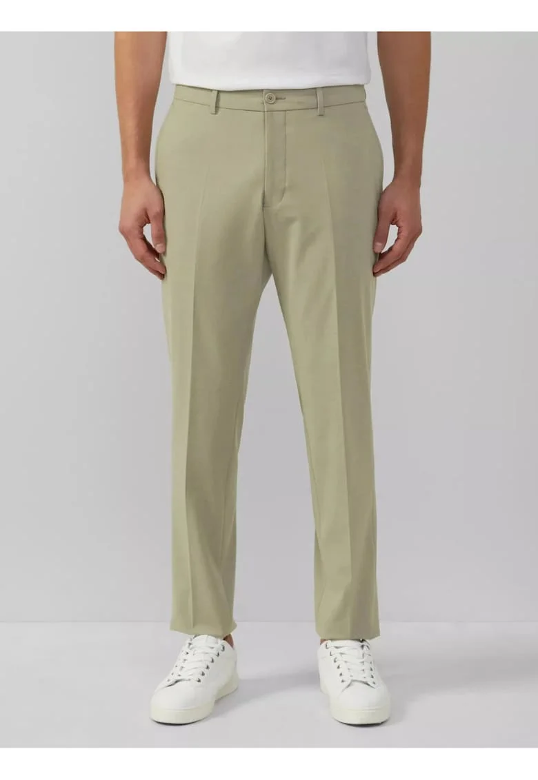 Pantaloni costum barbati, Slim fit, Verde masliniu,
