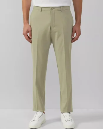 Pantaloni costum barbati, Slim fit, Verde masliniu,