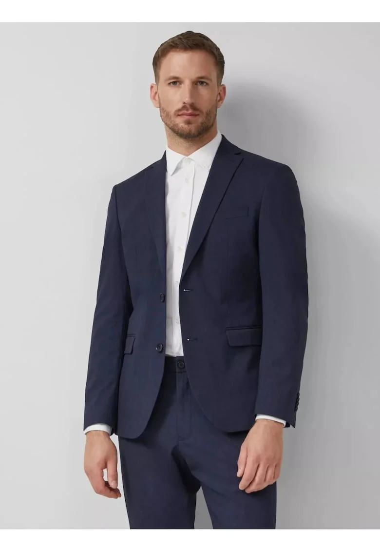 Sacou elegant barbati, Slim fit, Bleumarin inchis