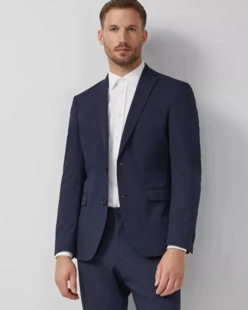 Sacou elegant barbati, Slim fit, Bleumarin inchis