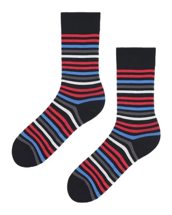 Sosete lungi cu model,  Bumbac, Multicolor,
