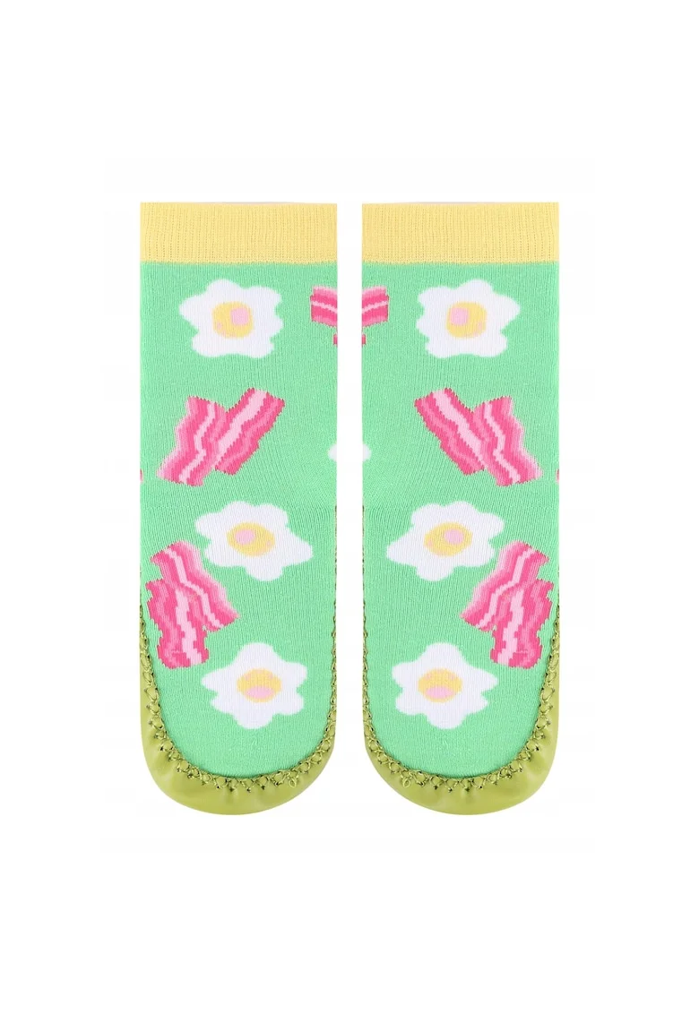 Sosete copii,  Bumbac/Piele ecologica, Multicolor, 26-27EU