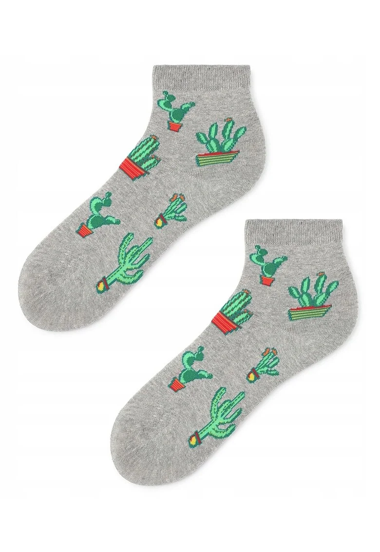 Sosete dama,  Bumbac, Model Cactus, Multicolor,