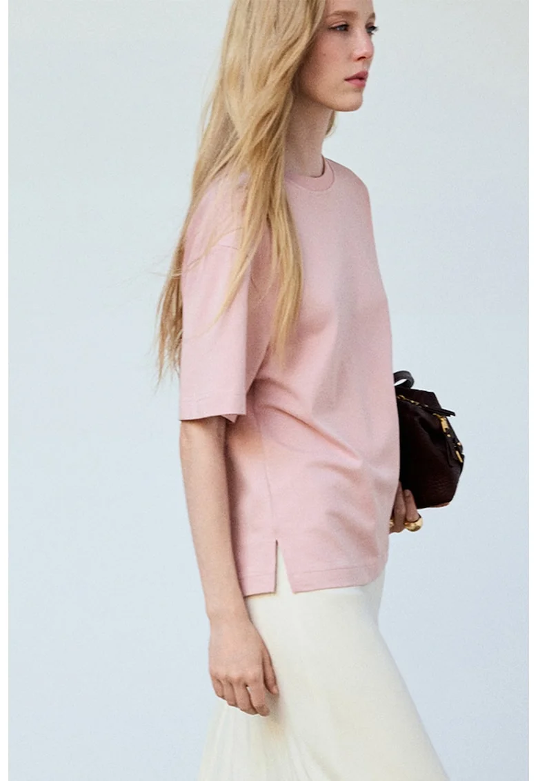 Tricou supradimensionat uni, Roz deschis