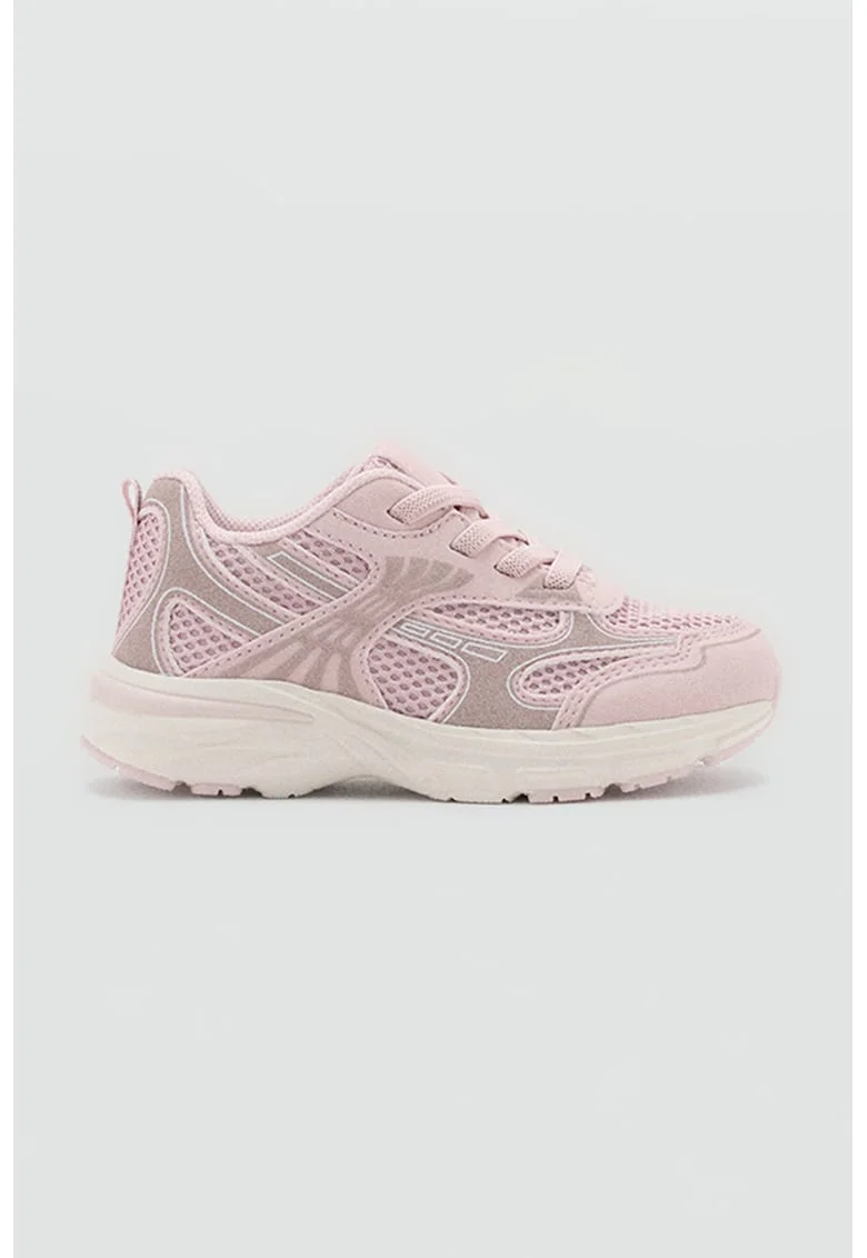 Pantofi sport cu sireturi, Roz prafuit