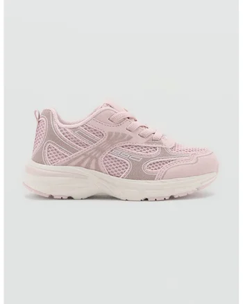 Pantofi sport cu sireturi, Roz prafuit
